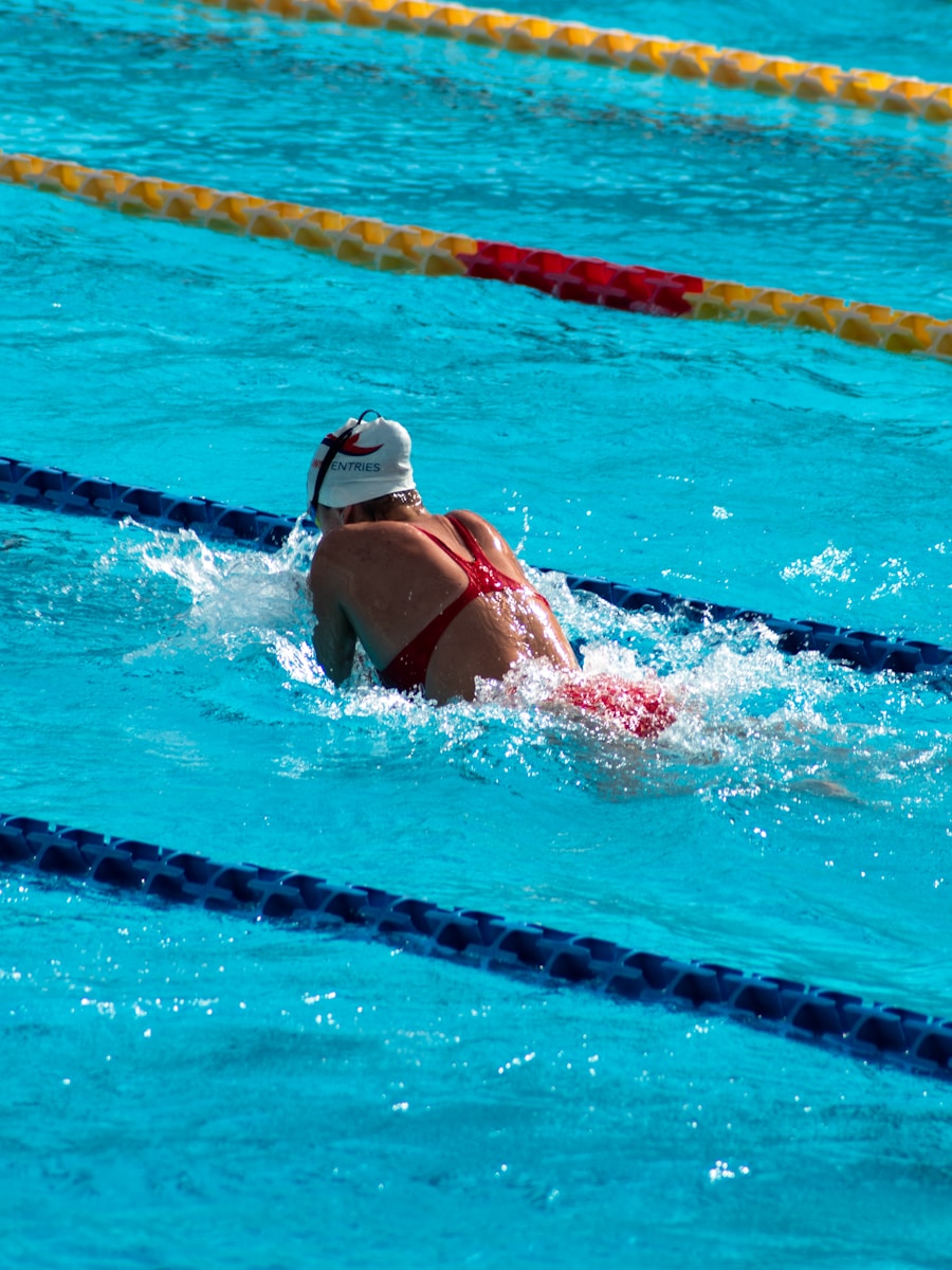 woman swimming